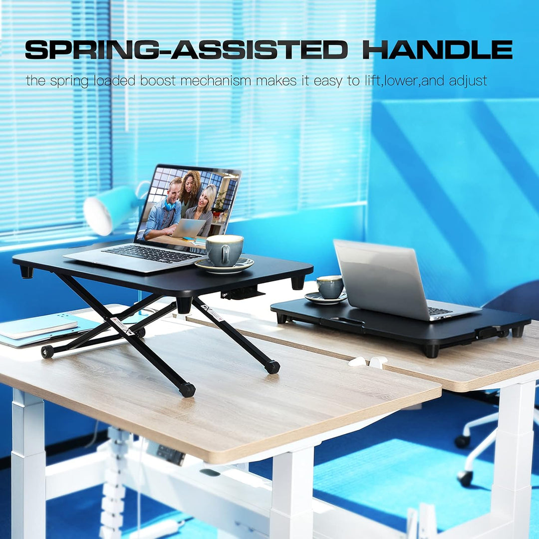 AIMEZO Stehpult Höhenverstellbarer Schreibtisch, 70 x 50cm Steharbeitsplatz für PC Monitor Laptop, E