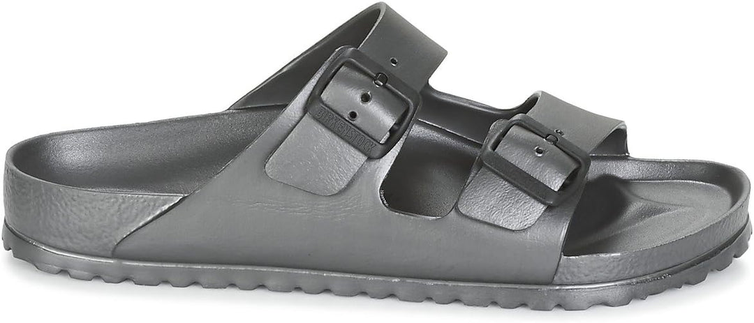 BIRKENSTOCK Herren Arizona Geöltes Leder Weit Pantoletten 42 EU Grau, 42 EU Grau