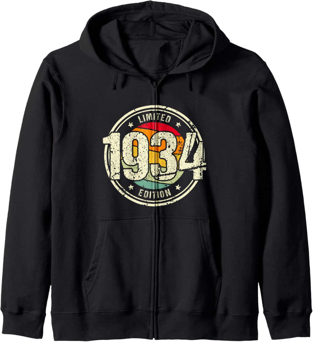 Retro 90 Jahre Jahrgang 1934 Limited Edition 90. Geburtstag Kapuzenjacke