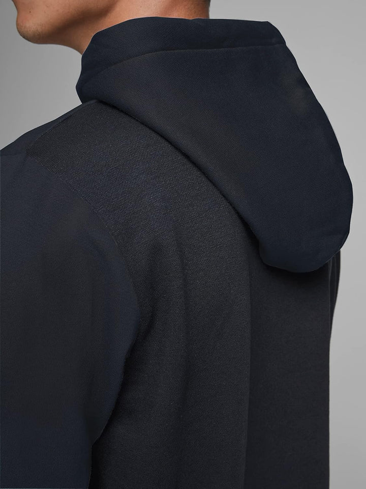 JACK & JONES Herren Warmer Print Hoodie Logo Sweater Pullover Basic Kapuzen Sweatshirt JJELOGO XS Sc
