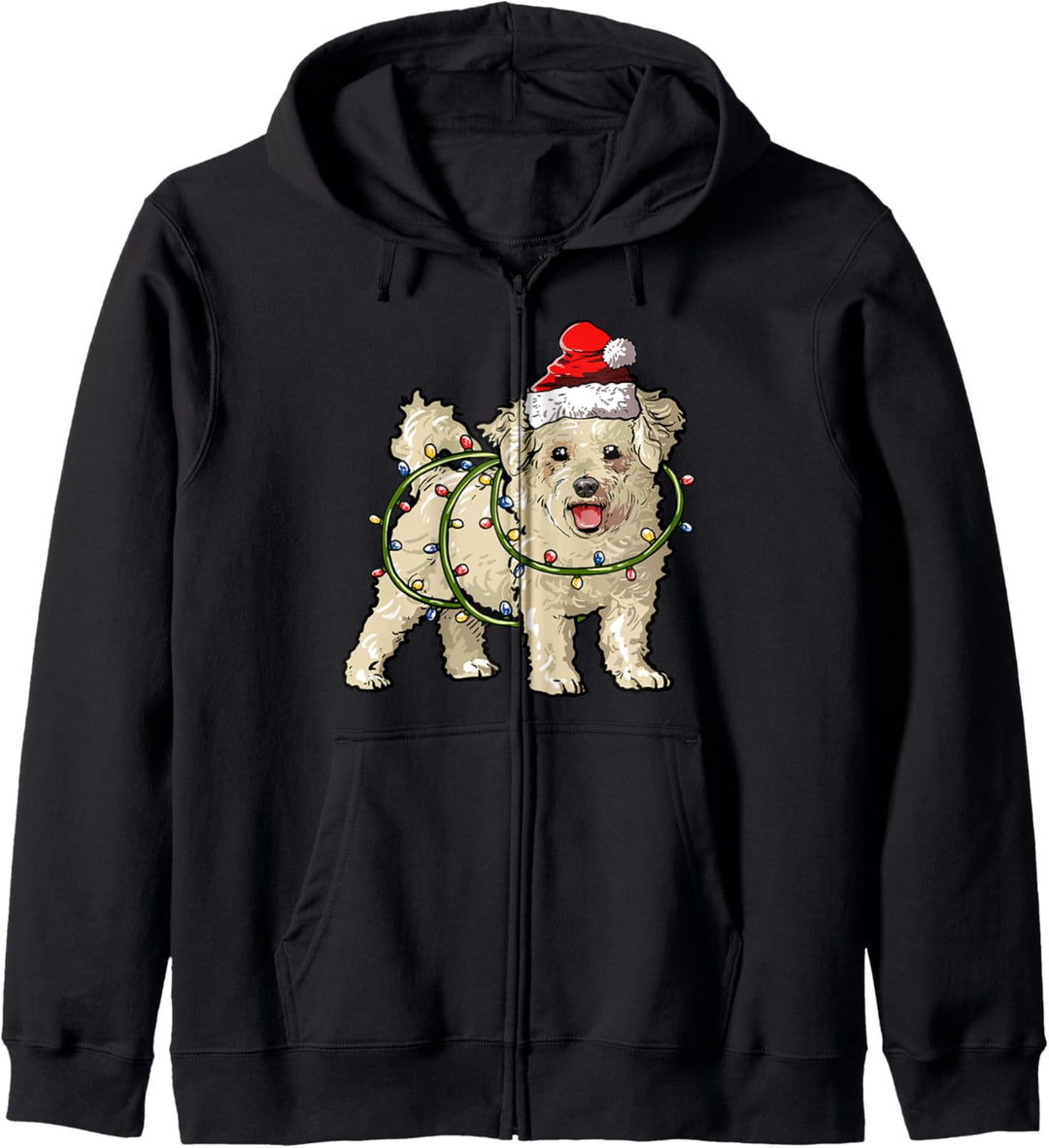 Bichon Frise Weihnachten Geschenk X-Mas Hunde Kostüm Kapuzenjacke