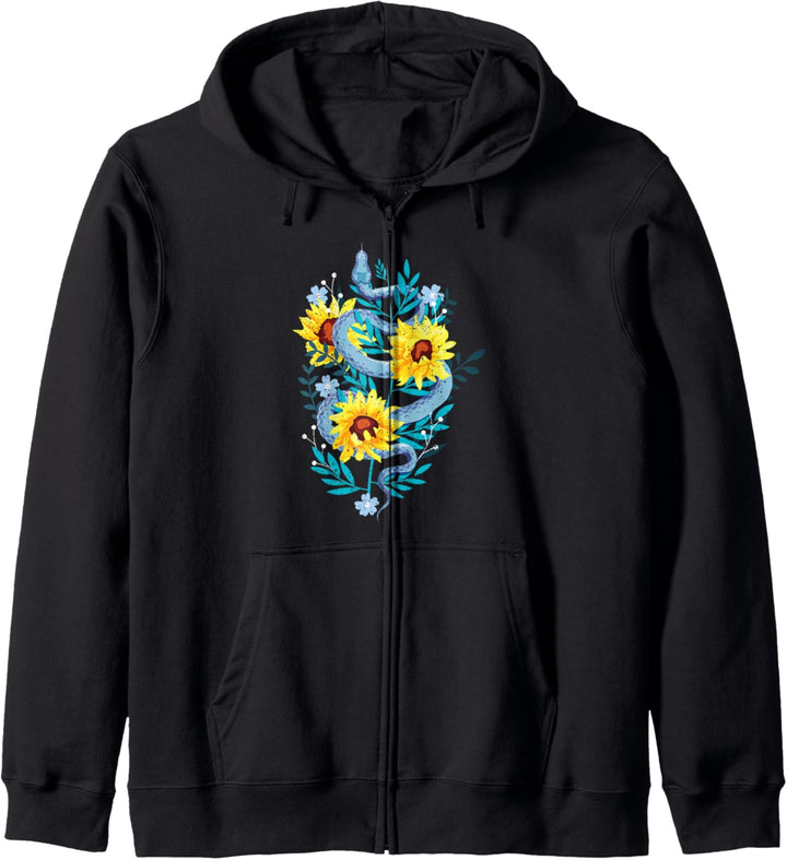 Summer Sunflower Snake Persephone Flower Lovers Gift Kapuzenjacke