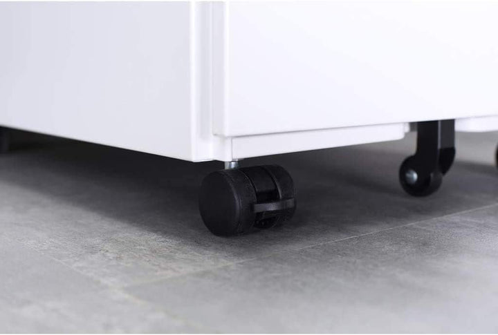 Aktenschränke,Schrankkorpus Vormontiert, Rollcontainer Büro-Rollcontainer mit Anti-umkippen-mechanis