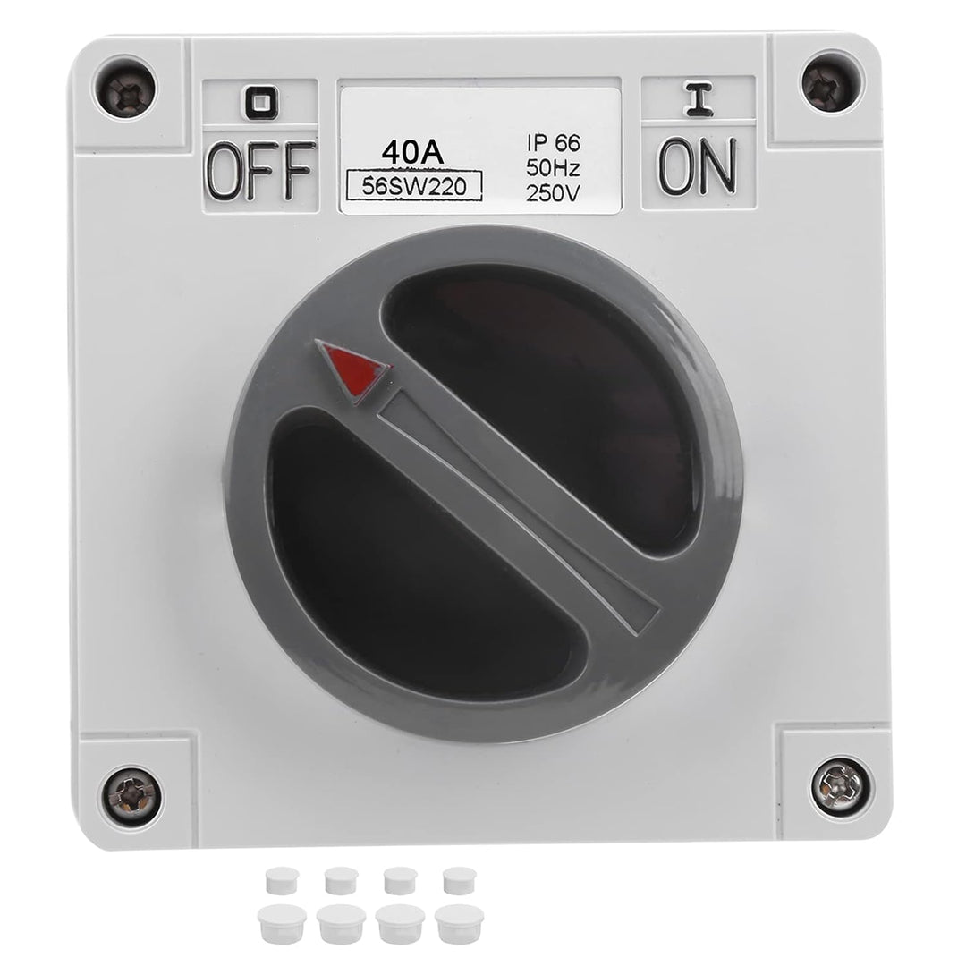 IP66 Wasserdichter Schalter 250V 2 Positionen Drehwahlschalter Staubdichter Ein Aus Schalter für den