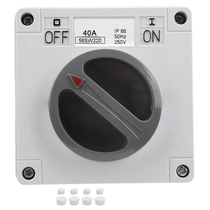 IP66 Wasserdichter Schalter 250V 2 Positionen Drehwahlschalter Staubdichter Ein Aus Schalter für den