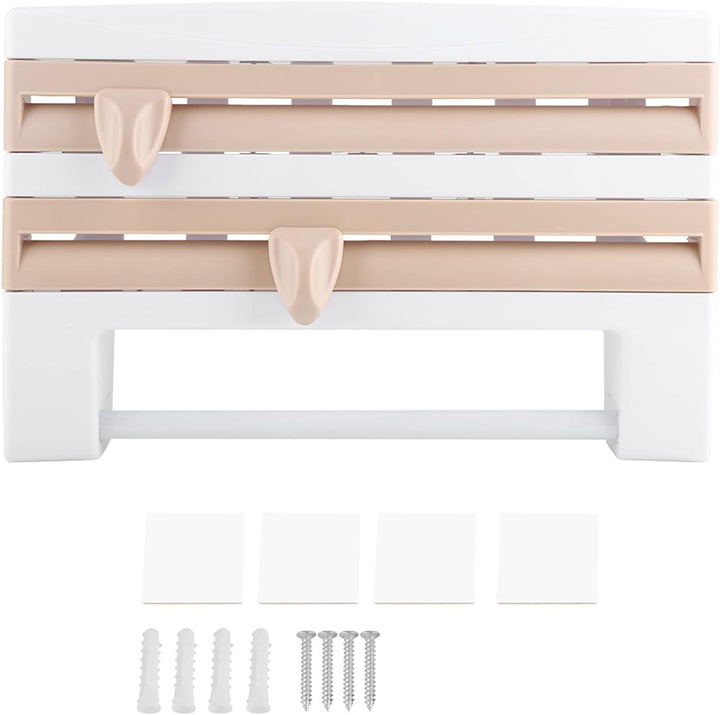 Wandrollenhalter, 3-Fach Schneidabroller, Papierrollenhalter Mit Scharfen Klingen Folienschneider Mi
