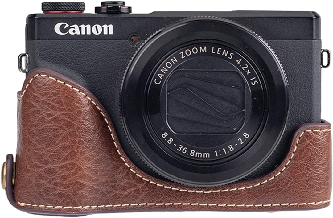 kinokoo G7X /G7X Mark II /G7X Mark III Tasche, PU Leder Kamera Schutzhülle Kompatibel für Canon G7X