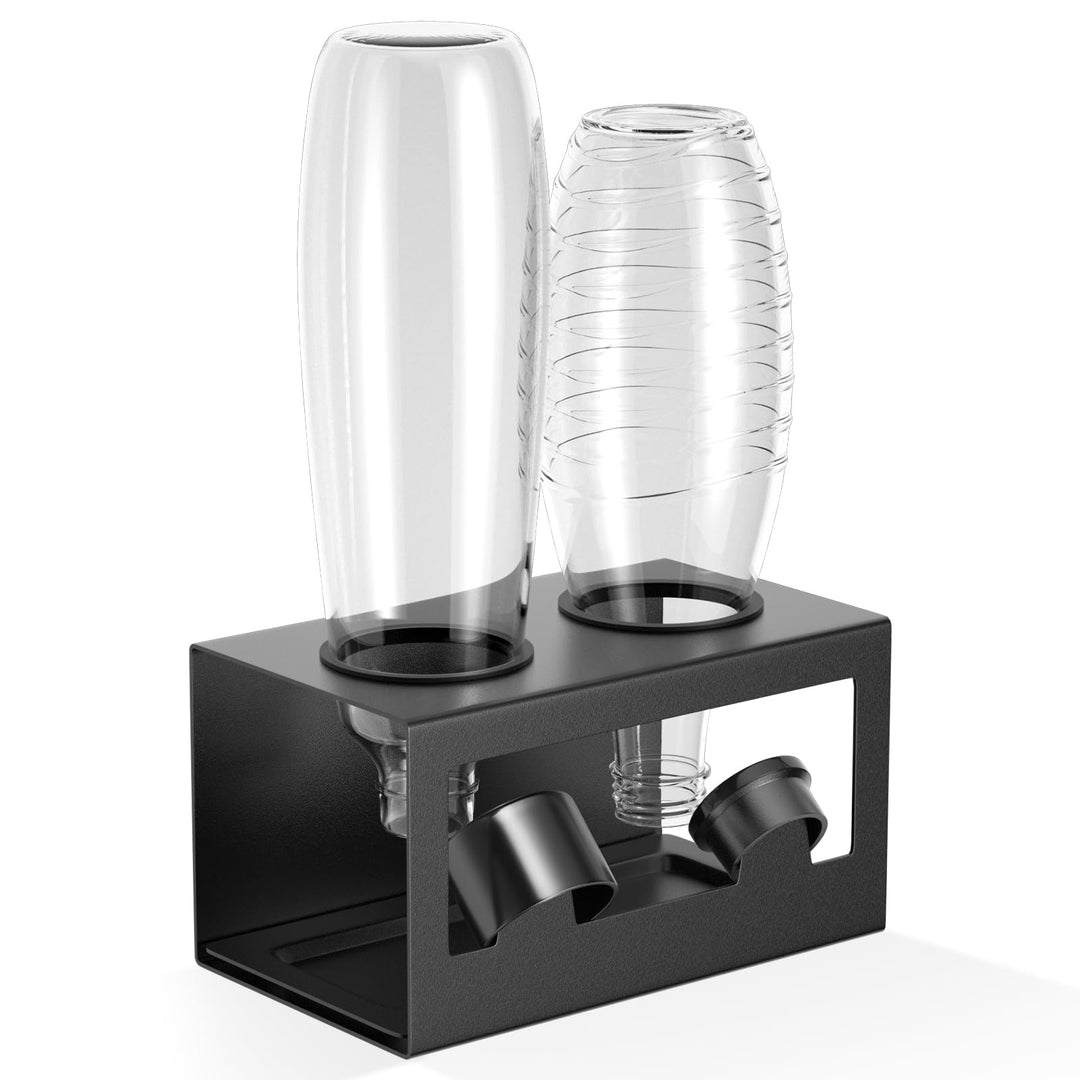 HOMMAND Flaschenhalter für SodaStream Crystal und Emil Flaschen, Edelstahl Flaschenhalter Abtropfges