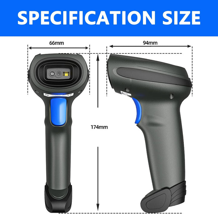 LENVII Handheld 2D QR Barcode Scanner,Kabelgebundener 1D-CCD-Barcode-Leser, unterstützt das Scannen