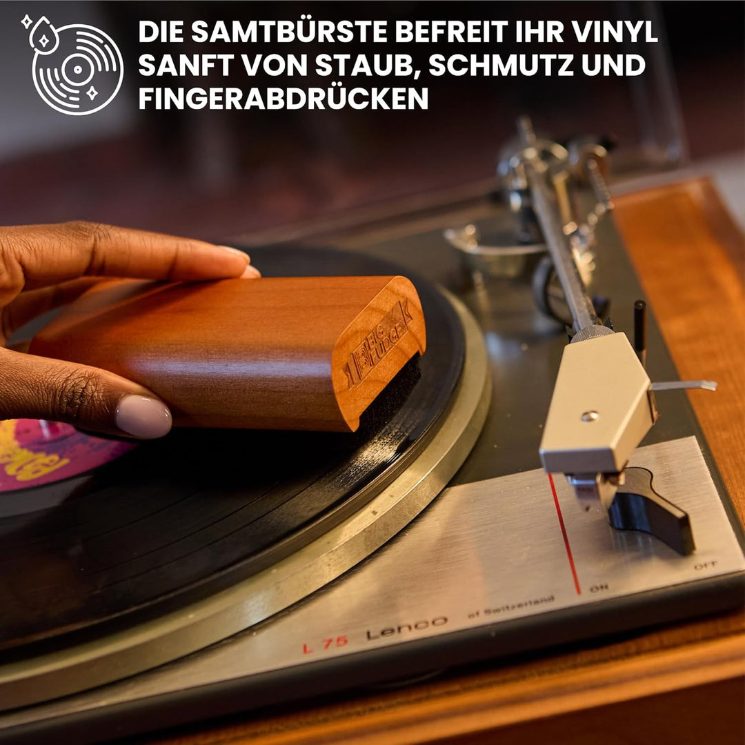 Big Fudge 4-in-1-Reinigungsset für Vinyl Schallplatten – Schallplatten Reinigung inkl. weicher, krat