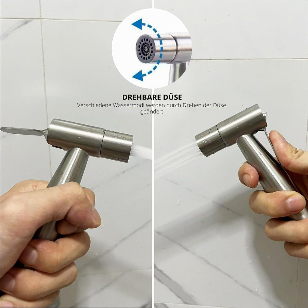 Bidet-Handbrause, Dualer Schalter Dualer Modus Hand Gehalten Bidet Sprayer Edelstahl Sprayer mit 49-