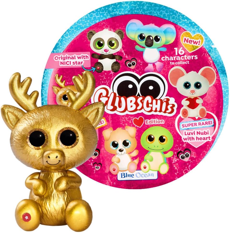 Blue Ocean Glubschis Sammelfigur Herz Serie 2 - Glubschi Glitzer Figur - Auswahl (Figur Goldie-Reeny