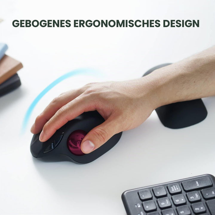 Perixx PERIMICE-717 Kabellose Programmierbare Trackball Maus - 34mm Trackball - 400/1000 DPI - 7 Tas