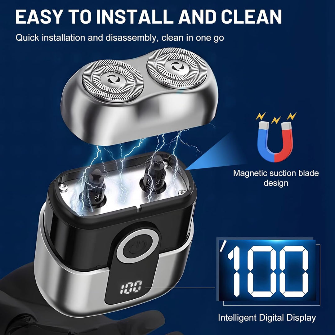 Elektrorasierer Herren,IPX6 Wasserdicht Mini Rasierer,Wasserdichter Elektrorasierer Herren,Mini Rasi