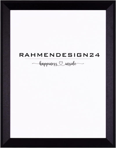 Rahmendesign24 Bilderrahmen Rio 60x60 Schwarz (matt) Fotorahmen, Wechselrahmen, Posterrahmen, Puzzle