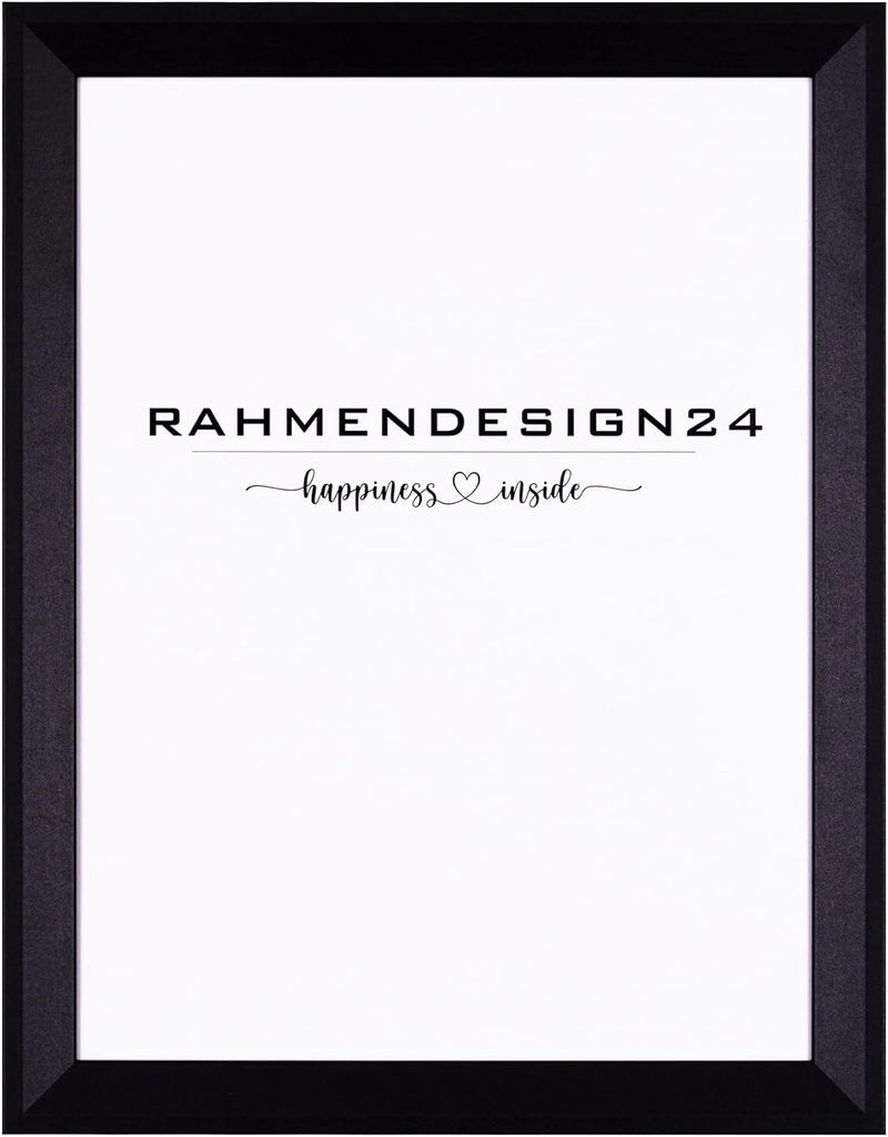 Rahmendesign24 Bilderrahmen Rio 80x100 Schwarz (matt) Fotorahmen, Wechselrahmen, Posterrahmen, Puzzl