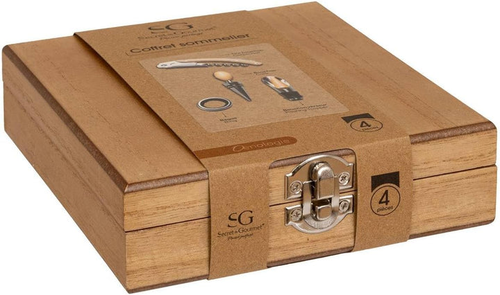 Secret de Gourmet - Schachtel marc sommelier 4 stück cm Holz, cm Holz