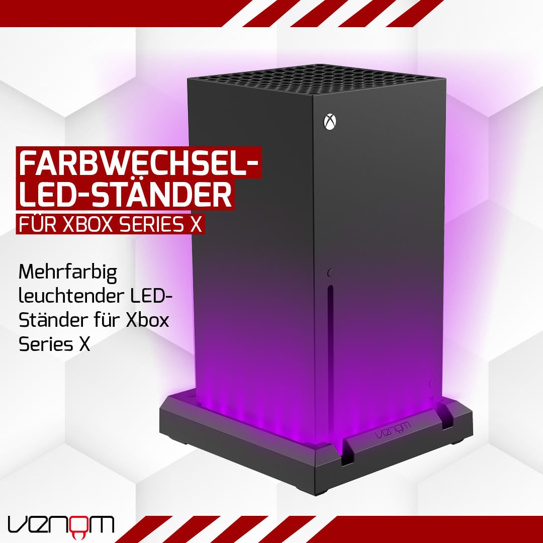 Venom Mehrfarbiger Konsolenständer mit LED-Licht (Xbox Series X) (Xbox Series