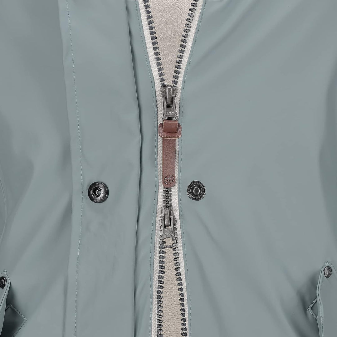 Dry Fashion Damen Regenmantel Malmö - Frauen Regenjacke Jacke mit Kapuze Lang Winddicht Wasserdicht
