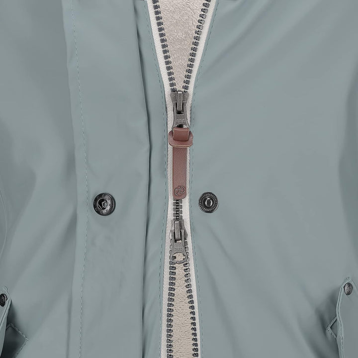 Dry Fashion Damen Regenmantel Malmö - Frauen Regenjacke Jacke mit Kapuze Lang Winddicht Wasserdicht
