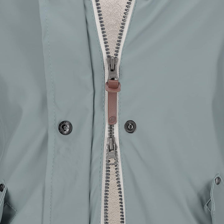 Dry Fashion Damen Regenmantel Malmö - Frauen Regenjacke Jacke mit Kapuze Lang Winddicht Wasserdicht