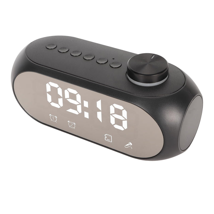 Digitaler Radiowecker für Schlafzimmer, Nachttisch-FM-Uhren mit Kabellosem Bluetooth-Lautsprecher, R