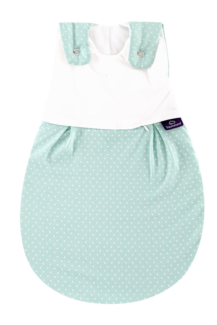 Träumeland S0100307 Aussenschlafsack LIEBMICH Pünktchen mint, Grösse 80/86, mehrfarbig