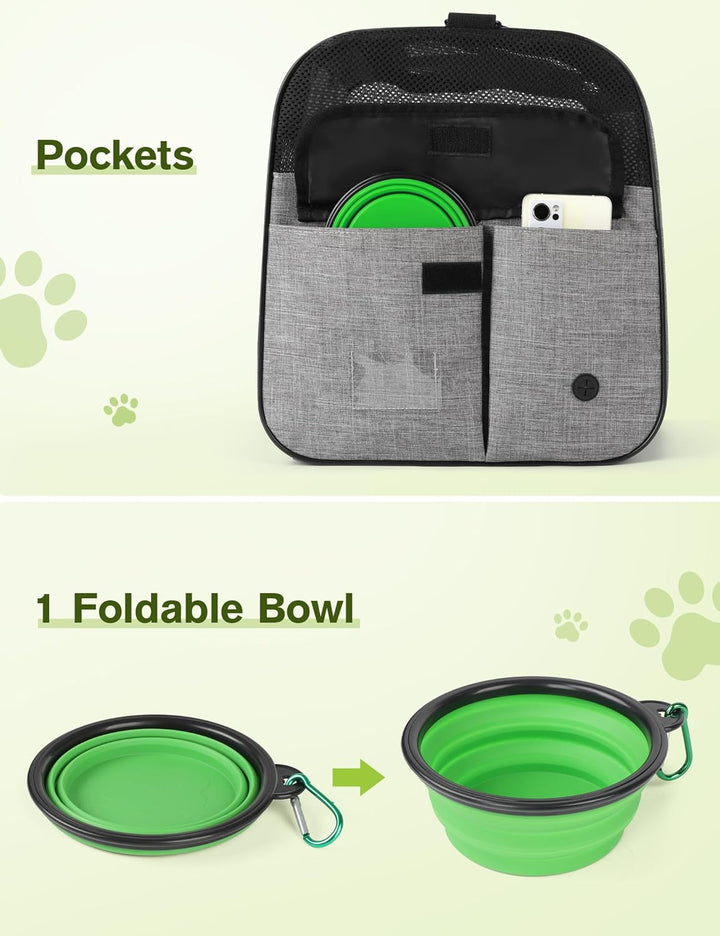 pecute Hundetasche Faltbar Hundebox Auto Mit Atmungsaktives Netzgewebe, Katzentransportbox Für Katze