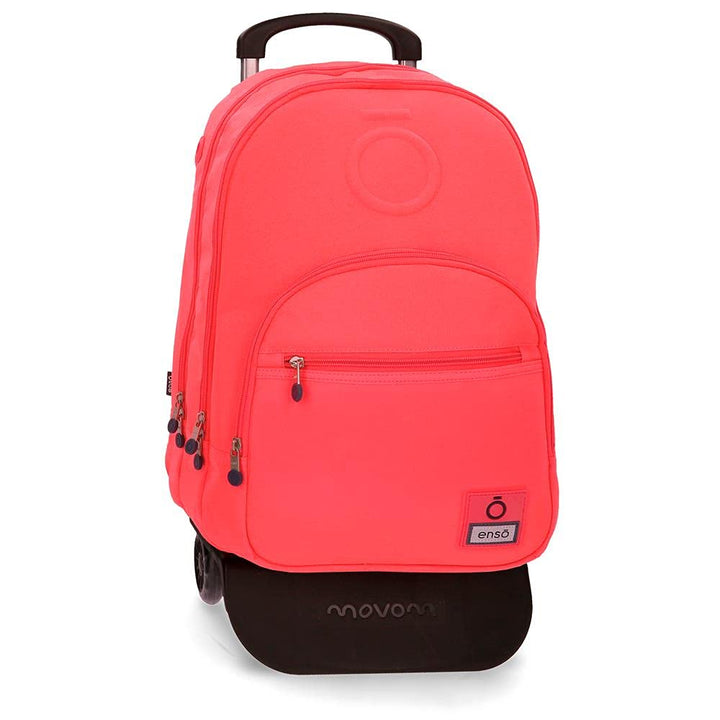 Enso Basic Doppelfach-Rucksack mit Trolley Orange 32x46x17 cms Polyester 25.02L Koralle Doppelter Ru