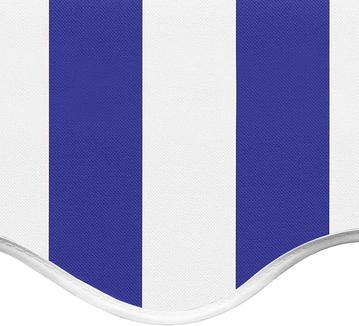 Goliraya Markisenbespannung Sonnenschutz Markisenstoff Markisentuch Markise Blau und Weiss 6x3,5 m O