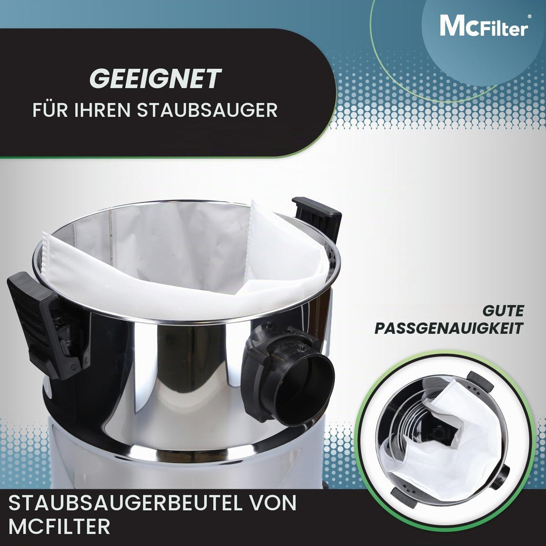 McFilter I 10 Staubsaugerbeutel 15l kompatibel für ALLE Einhell Staubsauger i geeignet für Einhell T