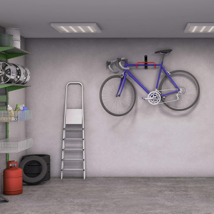 Relaxdays 4 x Fahrrad Wandhalterung, klappbar, Garage & Keller, Tragkraft 20 kg, HBT 20x25x36 cm, Fa