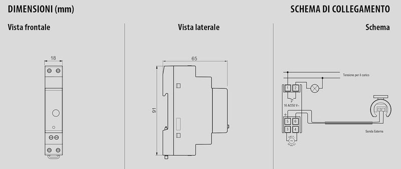 Vemer vj62300000 Dämmerungsschalter mit externen Sonde cr-1din-Hutschiene, hellgrau