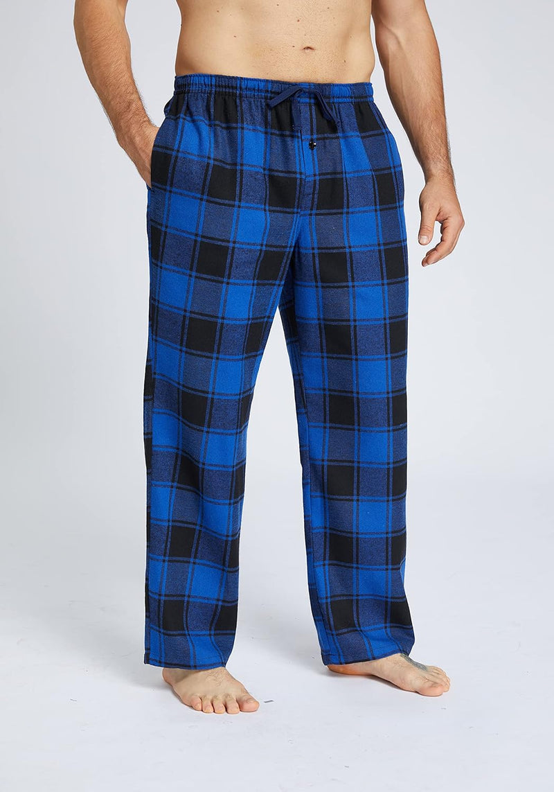 JupiterSecret Herren Pyjamahose Lang Schlafanzughosen für Herren Karierte Nachtwäsche 3er Packs Flan