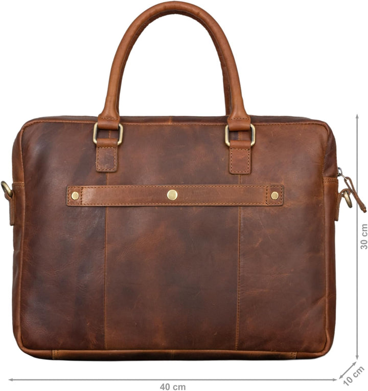 STILORD Drake Businesstasche Leder Gross Vintage Aktentasche XL Ledertasche Laptoptasche für Arbeit