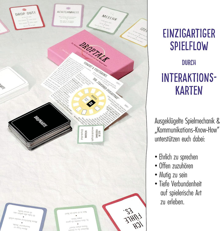 Droptalk, Fragespiel mit Neuem Konzept für Erwachsene, Gespräche für Echte Begegnung und Tiefe Verbu