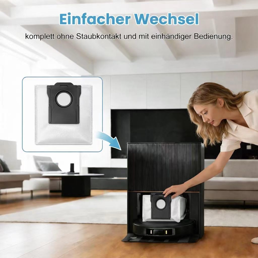 14 Stück Staubbeutel für Dreame L10s Ultra Gen 1/2/3, L10/L10s Pro/L20/L40/L50/X40/X50/Aqua10/Matrix