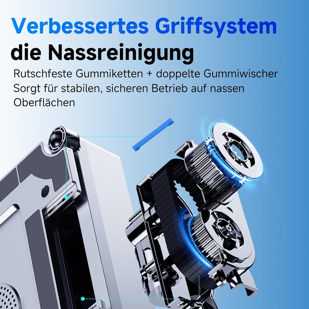 Fensterputzroboter,9000Pa Saugkraft&amp;75N Reinigungskraft,mit 4 Wasser-Sprühdüsen,unterstützt 5 Reinig