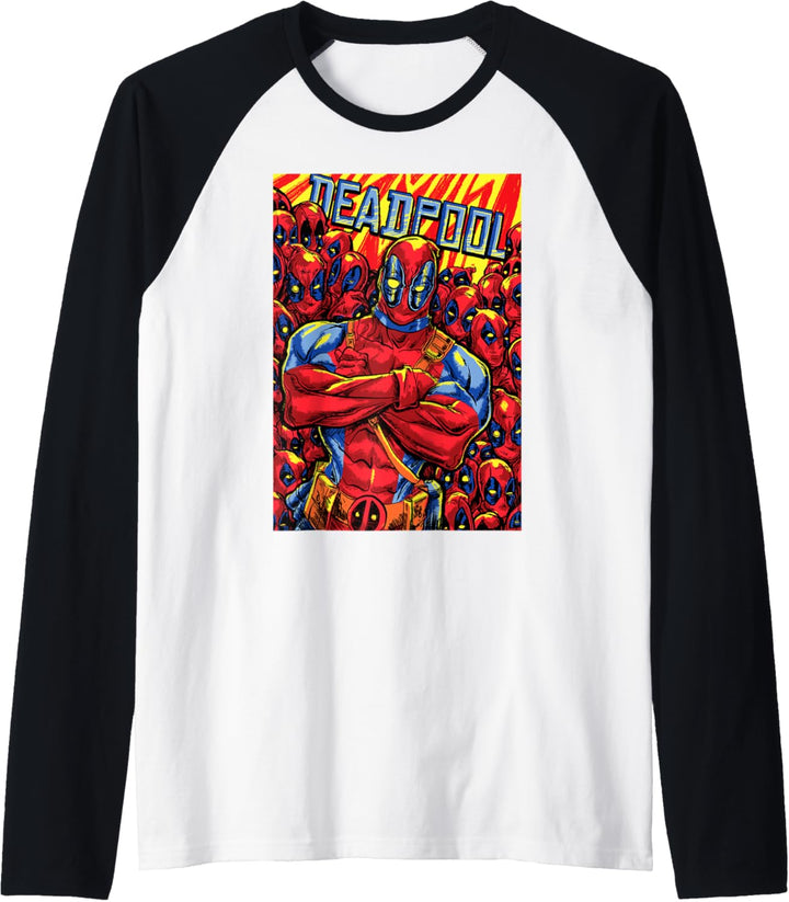 Marvel Deadpool Pool Of Deadpool Masks Raglan