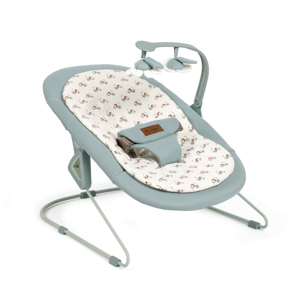 Jané Light, Babywippe ab Geburt, Ultraleichte Babywippe mit natürlicher Wippbewegung, Spielbogen und