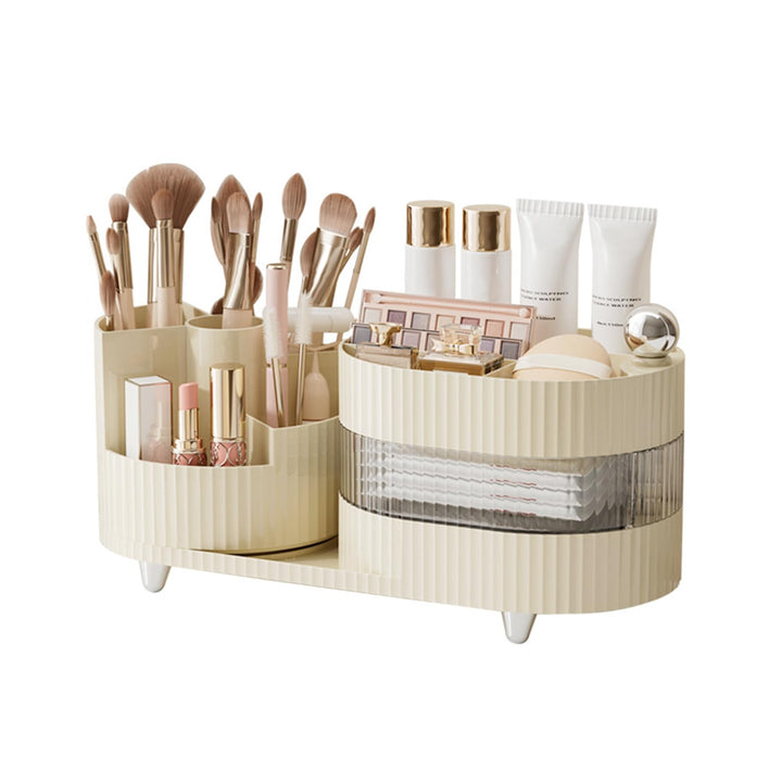 DASITON Make up Kosmetik Organizer,360° Drehbarer Make Up Pinsel Organizer,Grosser Kapazität Kosmeti