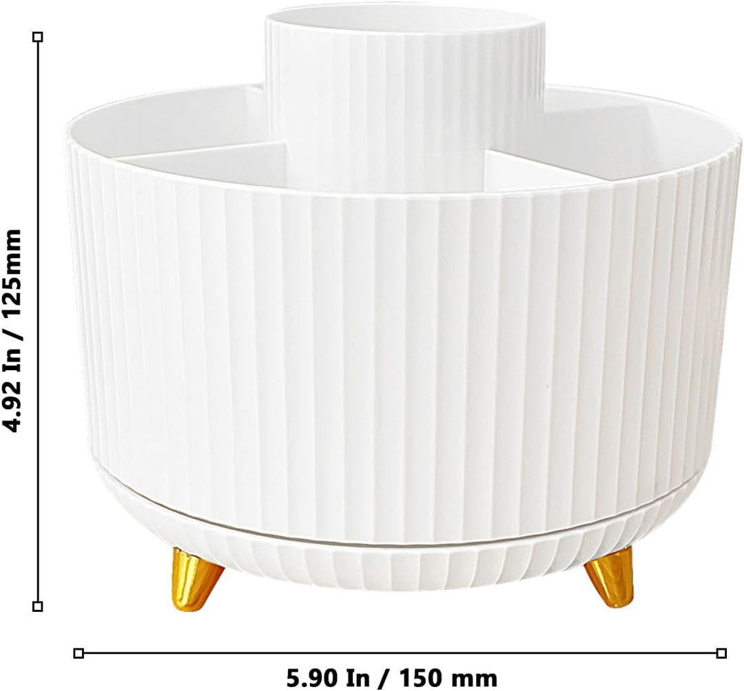 3 Stück Kosmetik Organizer Drehbar, 360 Gard Drehbarer Make Up Organizer mit 5 Fächern, Multifunktio