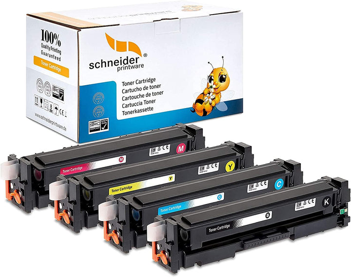 4 Schneider Printware Toner | 30 Prozent mehr Druckleistung | kompatibel mit 304A für HP Color Laser