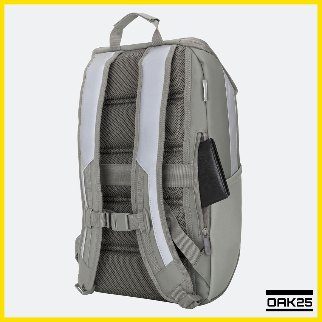 OAK25 Rucksack Damen & Herren Grün - Daybag - Reflektierender Fahrradrucksack - Hohe Sichtbarkeit &