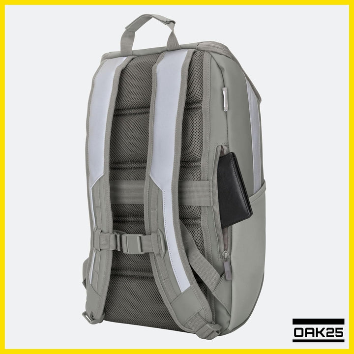 OAK25 Rucksack Damen & Herren Grün - Daybag - Reflektierender Fahrradrucksack - Hohe Sichtbarkeit &