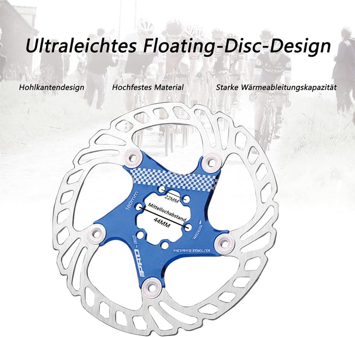 Fahrradscheibe Bremsscheibe, 203mm Fahrradbremsscheibe Mountainbike Schwimmbremse Scheiben Center Lo