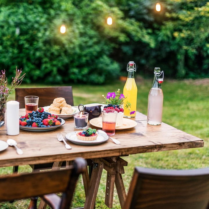 Zanfqvo Glasflaschen 500ml mit Bügelverschluss, 6 Stück Kleine Flaschen Zum Befüllen, Bügelflasche z
