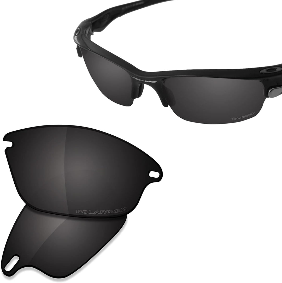 Saucer Premium Ersatzgläser für Oakley Fast Jacket OO9097 Sonnenbrillen High Defense - Carbon Black