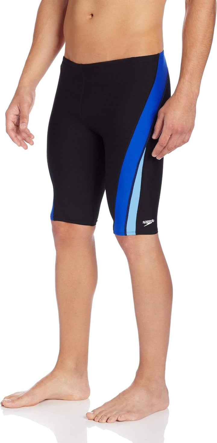 Speedo Men's Swimsuit Jammer Endurance+ Splice Team Colors Jammer 22 Schwarz/Blau, 22 Schwarz/Blau