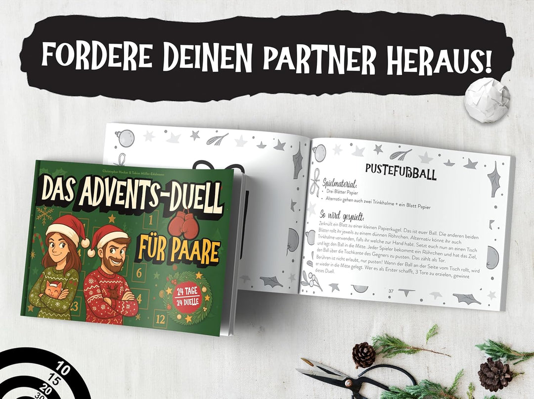 Das Advents-Duell für Paare: 24 Tage - 24 Duelle - Lustiger 1 gegen 1 Adventskalender für Eltern ode